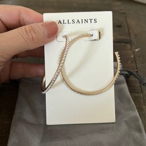 All Saints Pearl Hoop Earrings